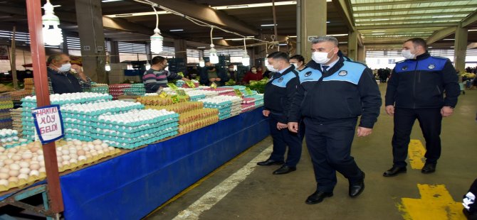 Aliağa Pazarında Sağlıklı Alışveriş İçin Denetimler Sürüyor