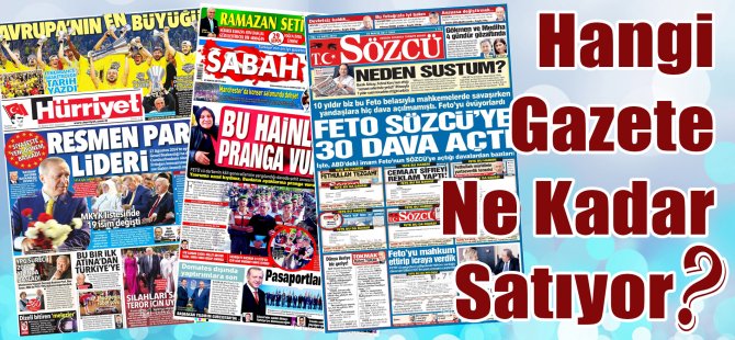 Hangi Gazete Ne Kadar Satıyor? 8 – 14 Mayıs 2017