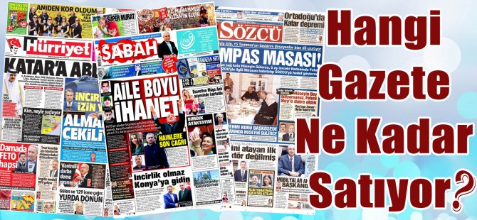 Hangi Gazete Ne Kadar Satıyor? 22-28 Mayıs 2017