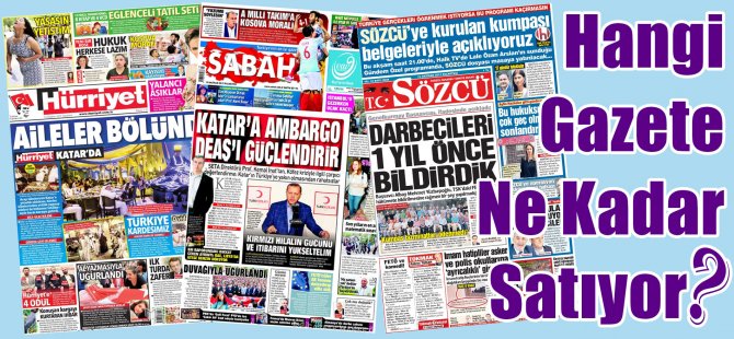 Hangi Gazete Ne Kadar Satıyor? 29 Mayıs – 4 Haziran 2017